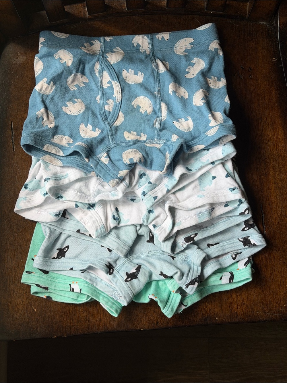 7 pairs of boys lucky & me cotton underwear pre owned size 4/5 boxer briefs boys